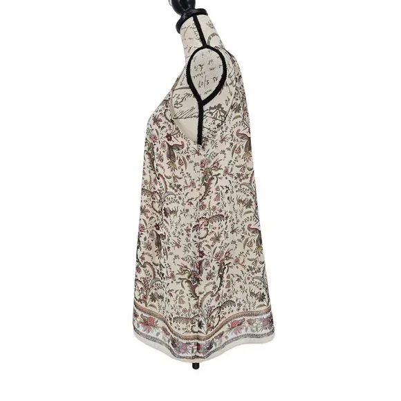 Max Studio Floral Sleeveless Trapeze Top Large - Picture 2 of 8